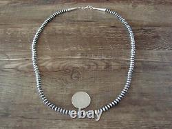 Sterling Silver Navajo Pearl Hand Strung 22 Necklace by John