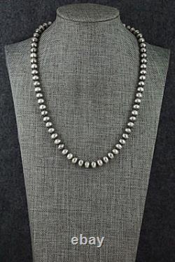 Sterling Silver Navajo Pearl Necklace 18 Dorinda Mariano
