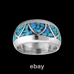 Sterling Silver Navajo Ring. Native American Handcrafted Jewelry. Wide Band