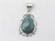 Sterling Silver & Turquoise Native American Handmade Pendant By Navajo Tia Long