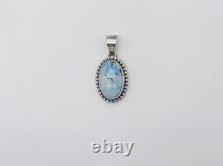 Sterling Silver & Turquoise Native American Navajo Handmade Pendant