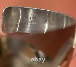 Sterling Silver and GF Native American Navajo Storyteller Cuff Bracelet Signed