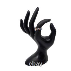 Stoneweaver Native American Navajo Assorted Stone Inlaid Sterling Silver 6