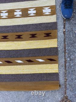 Stunning 1900's Native American Navajo Rug Geometric 64 x 31