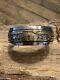 Stunning Native American Navajo 14k Gold And Sterling Cuff Signed 61 Grams