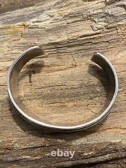 Stunning Native American Navajo 14K Gold and Sterling Cuff Signed 61 Grams