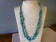 Stunning Turquoise And Sterling Native American Navajo Style Two Strand Necklace