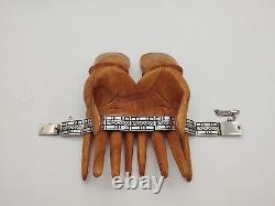 Superb Sterling Silver Navajo Calvin Begay Handmade Link Panel Bracelet Size 6½