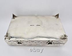 Suzie James Navajo Native American Sterling Silver Deep Stamped Trinket Box 5