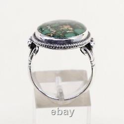 Sz9, Antique Navajo Sterling 925 Silver edison sandy smith Bisbee Turquoise Ring