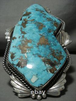 The Best And Biggest Vintage Navajo Turquoise Silver Bracelet On The Internet