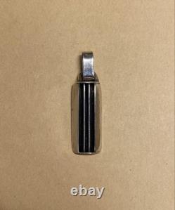 Tom Hawk Silver 2 Line Necklace Pendant Native American Navajo Used
