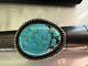 Turquoise On Sterling Silver Native American Navajo Ring