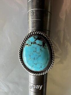 Turquoise on Sterling Silver Native American Navajo Ring