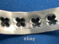 Two Hand-Tooled Virgil Begay Navaho Sterling Silver Bracelets Conchos 22.1 grams