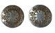 Vintage Native American Navajo Sterling Silver Bp Benny Pinto Signed Earrings