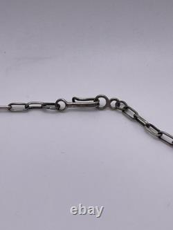 VINTAGE Navajo Wedding Basket Necklace Paper Clip Chain Native American Handmade