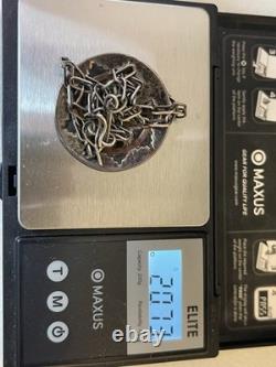 VINTAGE Navajo Wedding Basket Necklace Paper Clip Chain Native American Handmade