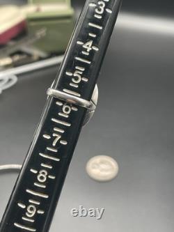 VTG Native American Navajo Sterling Silver Brown Agate Large Oval Ring 5 3/4