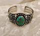 Vtg Navajo Fred Harvey Era Sterl Silver Turquoise Crossed Arrows Cuff Bracelet