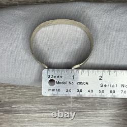 VTG Navajo Native American Sterling Silver Stamped Cuff Bracelet Hallmarked GN