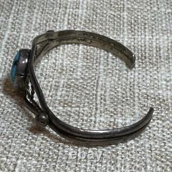 VTG Navajo Pauline Claw Cuff Bracelet Size 5.75 Blue Turquoise Sterling 9.2g