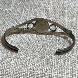 VTG Navajo Pauline Claw Cuff Bracelet Size 5.75 Blue Turquoise Sterling 9.2g