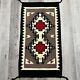 Vtg Navajo Style Rug Diamond Ganado Red/brown Wool Native American Woven Textile