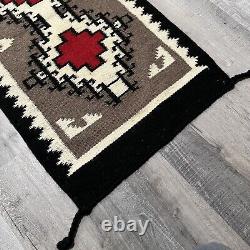 VTG Navajo Style Rug Diamond Ganado Red/Brown Wool Native American Woven Textile
