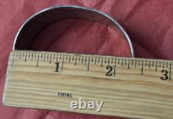 VTG Sterling Silver Cuff Bracelet Native American Navajo Etched 1 x 36g READ
