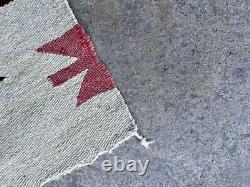 Vintage 1940s Navajo Pattern Rug Native American Vintage Textile Weaving