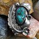 Vintage 1970s Native American Navajo Turquoise Sterling Ring Size 5.75