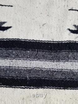 Vintage Handmade Native American Navajo Arrows Wool Multi Rug 3.2x2.4 ft