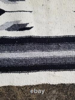 Vintage Handmade Native American Navajo Arrows Wool Multi Rug 3.2x2.4 ft