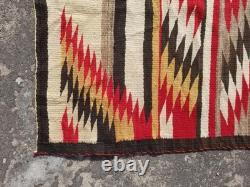 Vintage Handmade Native American Navajo Eye Dazzler Wool Multicolor Rug 5.3x2.9f