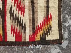 Vintage Handmade Native American Navajo Eye Dazzler Wool Multicolor Rug 5.3x2.9f