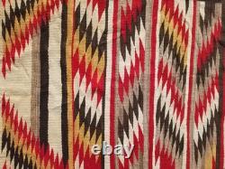 Vintage Handmade Native American Navajo Eye Dazzler Wool Multicolor Rug 5.3x2.9f