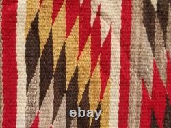 Vintage Handmade Native American Navajo Eye Dazzler Wool Multicolor Rug 5.3x2.9f