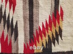 Vintage Handmade Native American Navajo Eye Dazzler Wool Multicolor Rug 5.3x2.9f