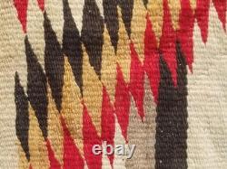Vintage Handmade Native American Navajo Eye Dazzler Wool Multicolor Rug 5.3x2.9f