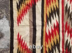 Vintage Handmade Native American Navajo Eye Dazzler Wool Multicolor Rug 5.3x2.9f