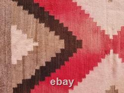 Vintage Handmade Native American Navajo Ganado Multicolor Wool Rug 4.7x2.6ft