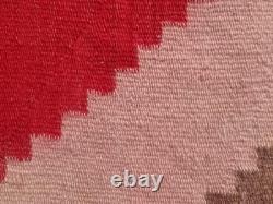 Vintage Handmade Native American Navajo Ganado Multicolor Wool Rug 4.7x2.6ft