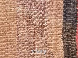 Vintage Handmade Native American Navajo Ganado Multicolor Wool Rug 4.7x2.6ft