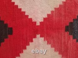 Vintage Handmade Native American Navajo Ganado Multicolor Wool Rug 4.7x2.6ft