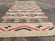 Vintage Handmade Native American Navajo Storm Wool Multi Kilim 4.9x2.3 Ft