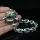 Vintage Indian Navajo Indigenous Antique Collection Tiger Silver Bracelet 360656