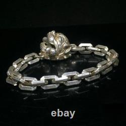 Vintage Indian Navajo Indigenous Antique Collection tiger Silver Bracelet 360656