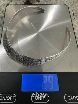 Vintage Lex Billie Signed Native American Navajo Collar Choker Necklace, 16