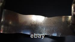 Vintage Modernist Native American sterling silver boulder opal cuff signed